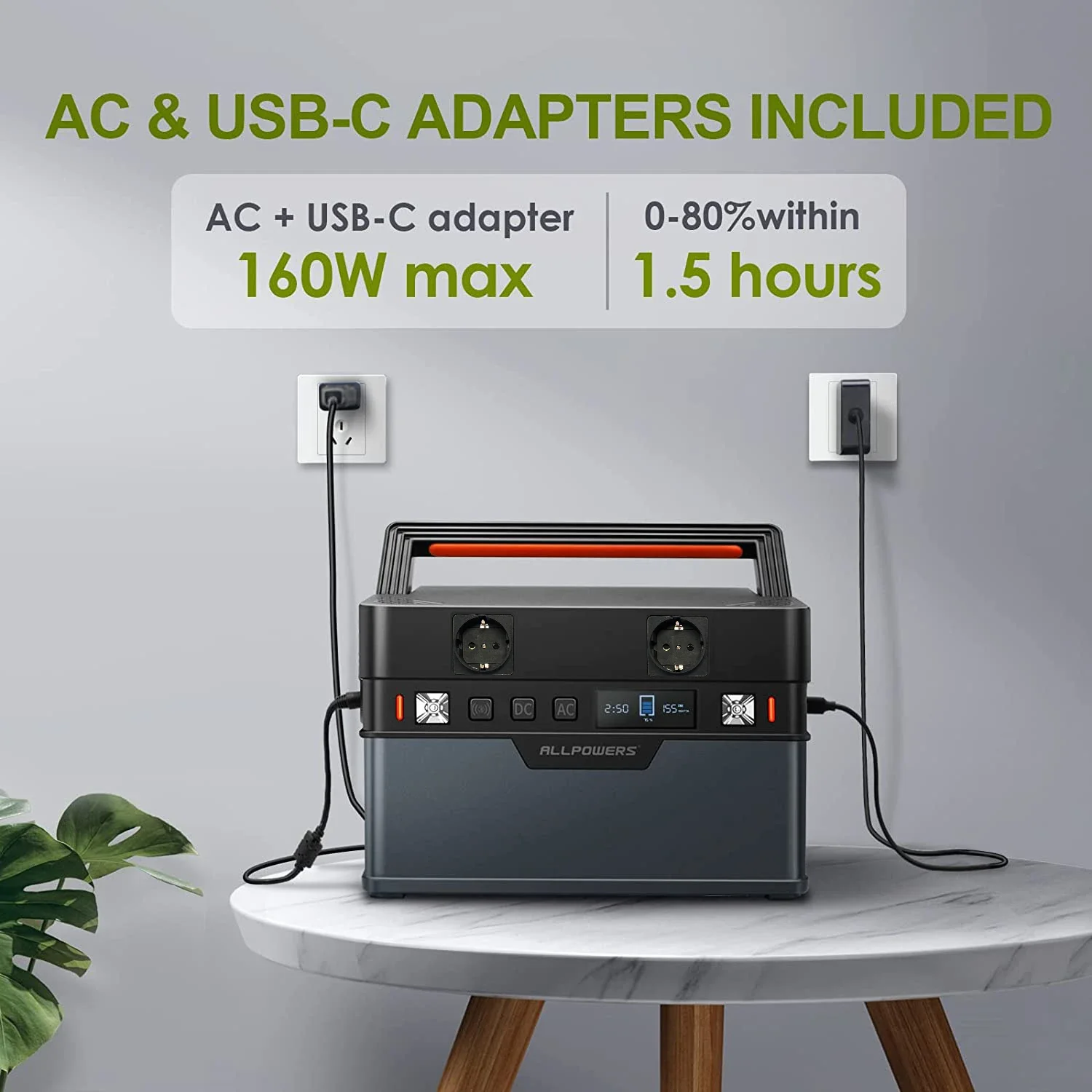300W Power Station with 100W Flexible Solar Panel - Image 3