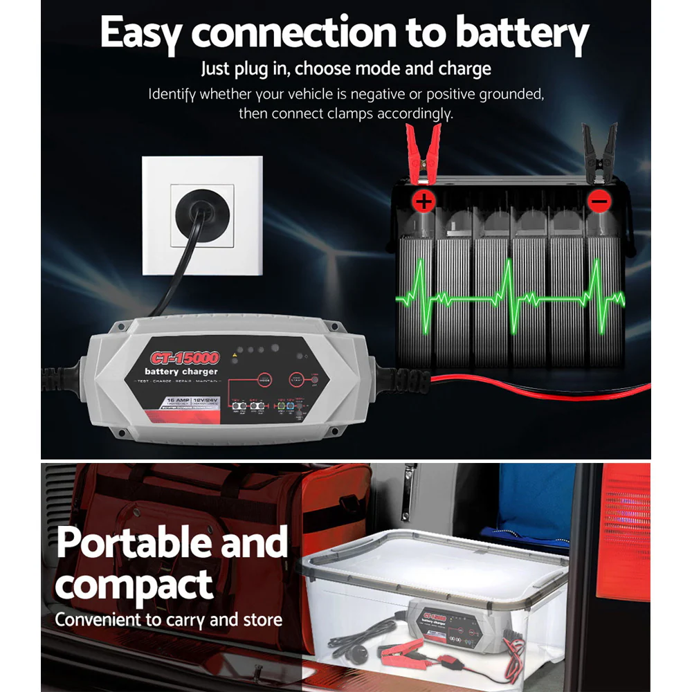 Smart Battery Charger 15A - Image 6